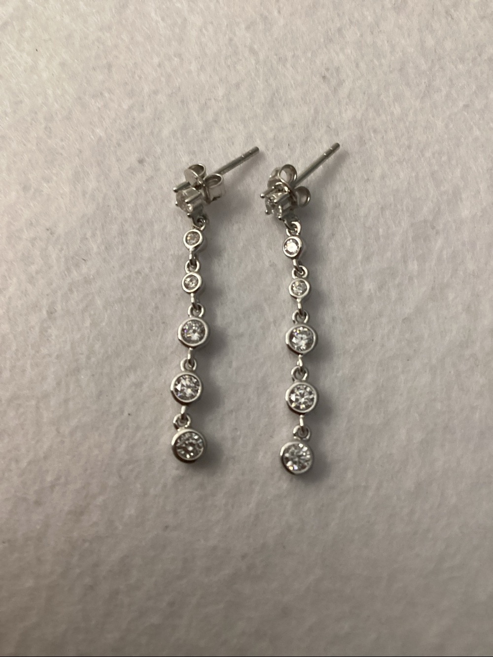 Classic Silver Drop Crystal Earrings